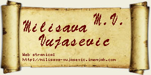 Milisava Vujašević vizit kartica